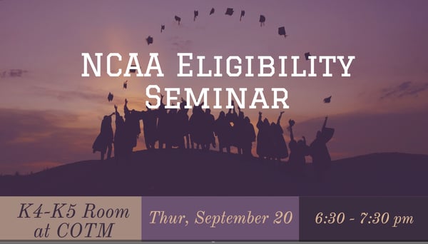 NCAA Eligibility Seminar digital signage