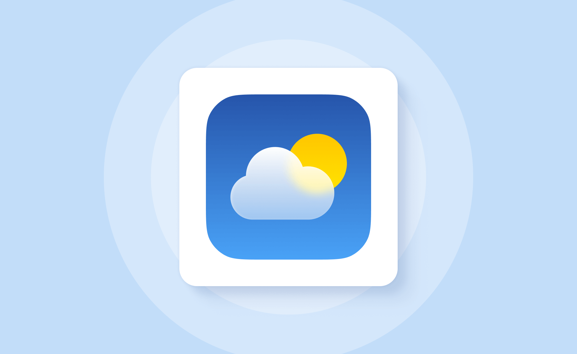 Weather icon on a blue background