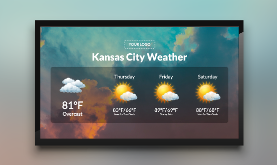 Weather digital signage template