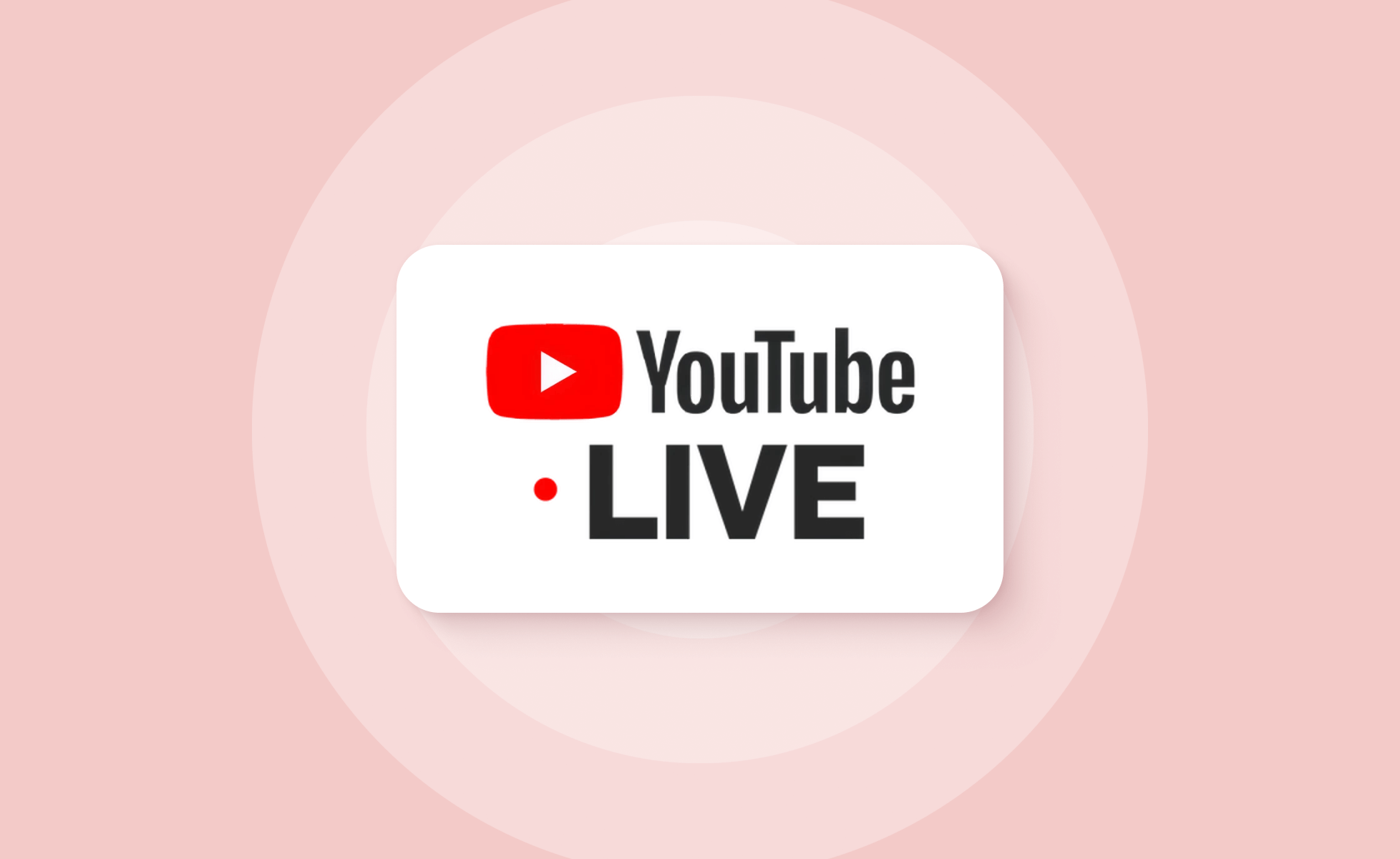 YouTube Live logo on a red background