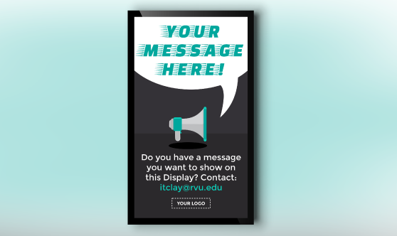 Your Message Here digital signage template