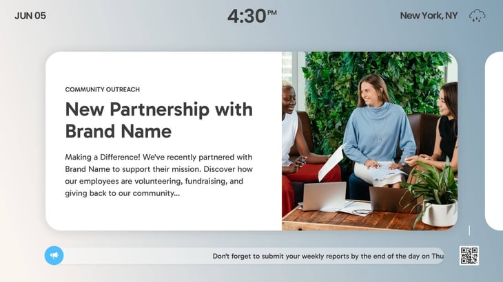 Your News & Announcements - List template