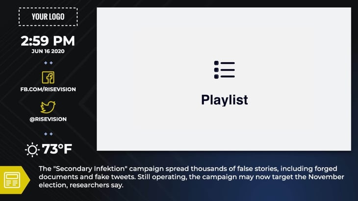 Zoned Playlist &amp; RSS News template