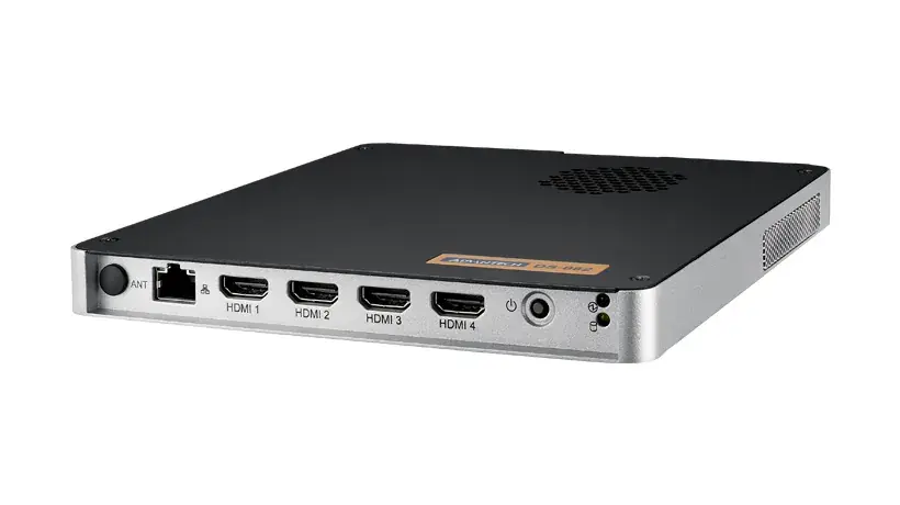 Advantech fanless digital signage player with HDMI ports