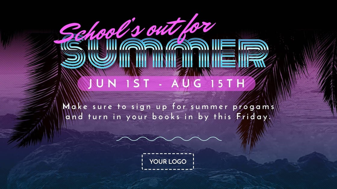 annoucnement-break-summer-digital-signage-template