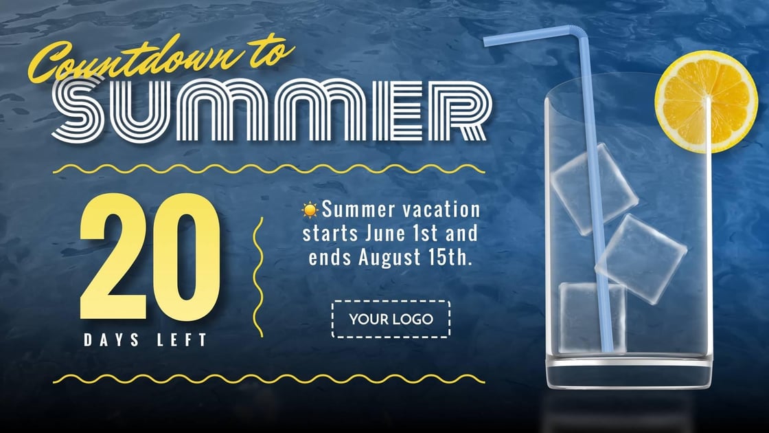 announcement-countdown-summer-digital-signage-template