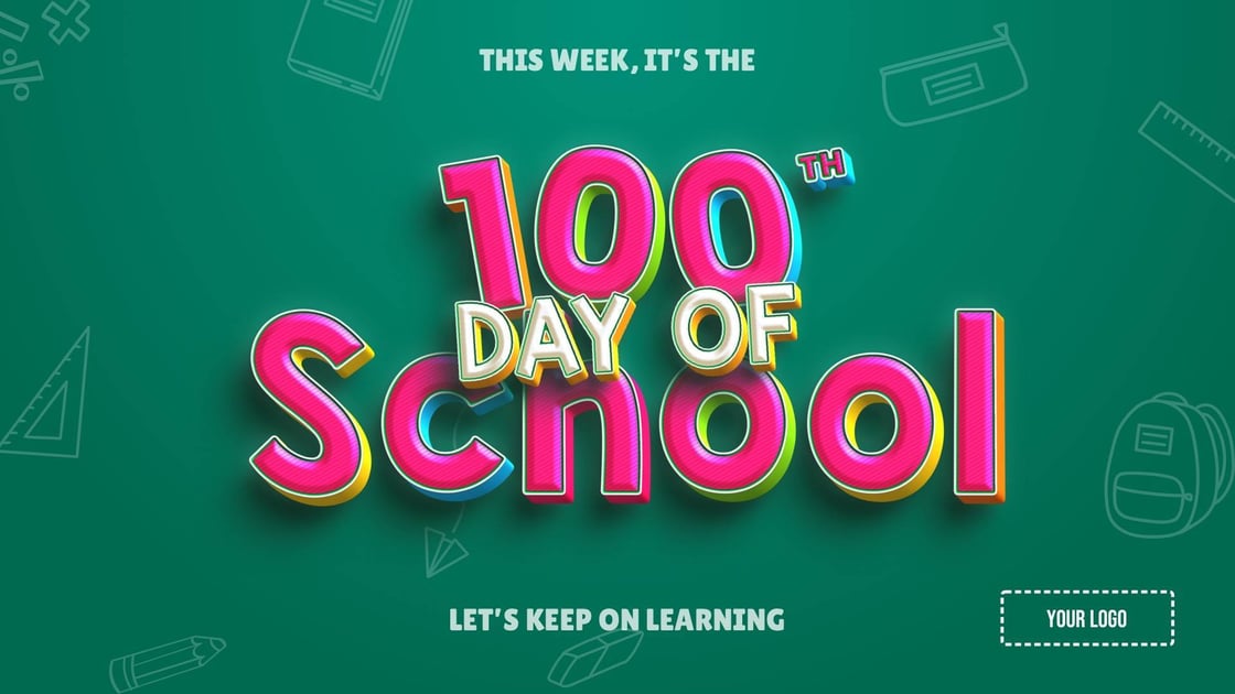 announcement-100-day-digital-signage-template