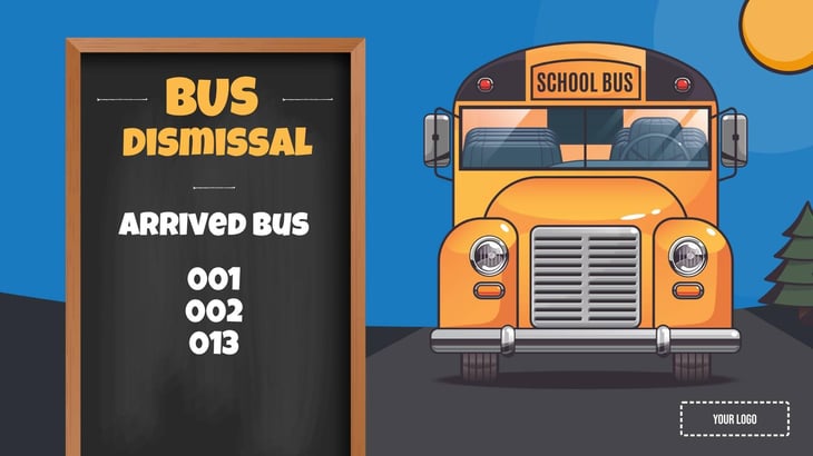 announcement-bus-dismissal template signage template