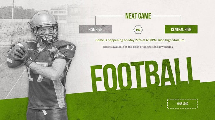football game signage template