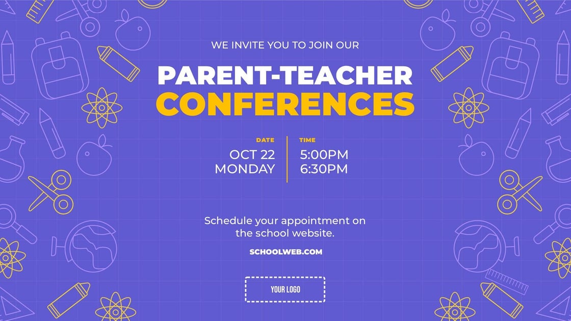 announcement-parent-teacher-conferences-digital-signage-template
