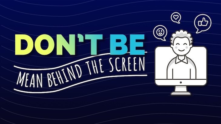 anti bullying poster don't be mean behind the screen