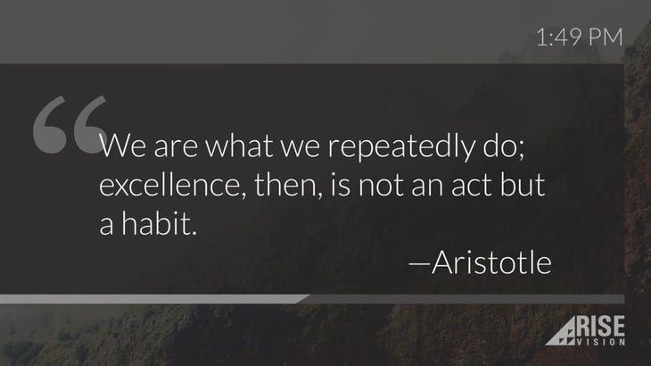 aristotle quote digital signage template