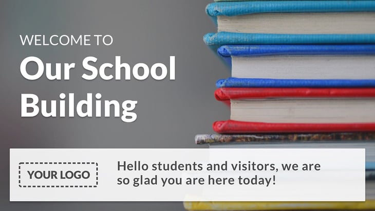 basic school welcome digital signage template.
