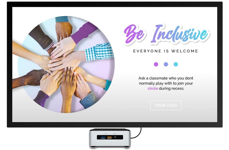 be inclusive digital signage template