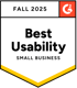G2 awards Rise Vision with Best Usability for small business award