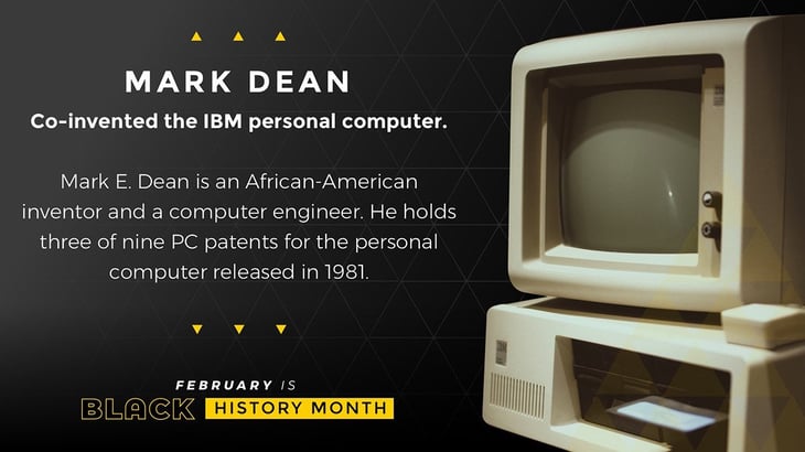 black history month Mark Dean digital signage template