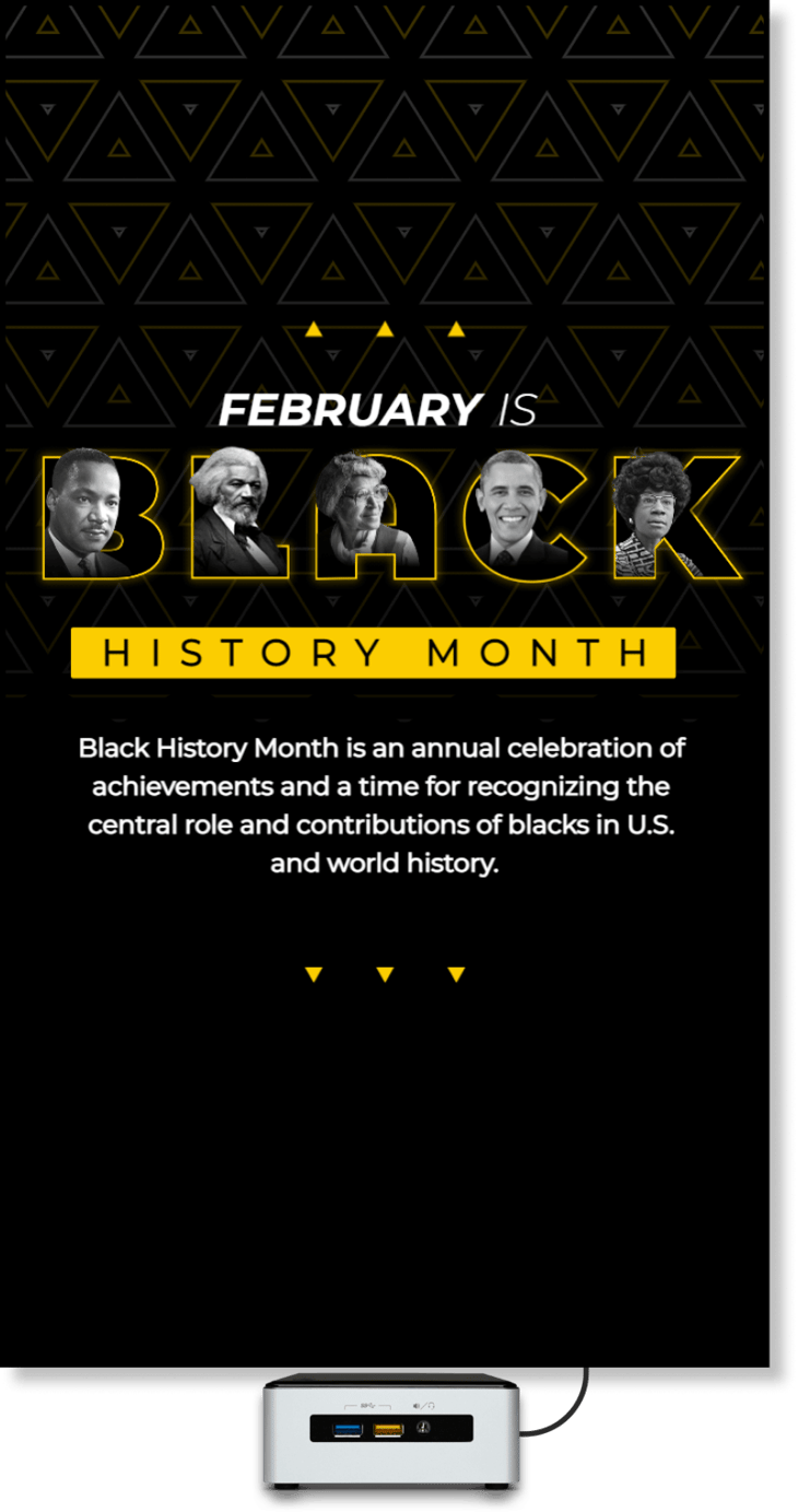 black history month digital signage poster