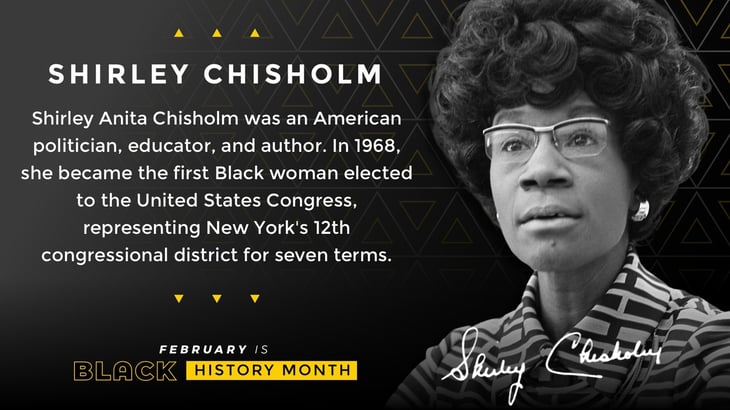 Black History Month Poster Shirley Chisholm