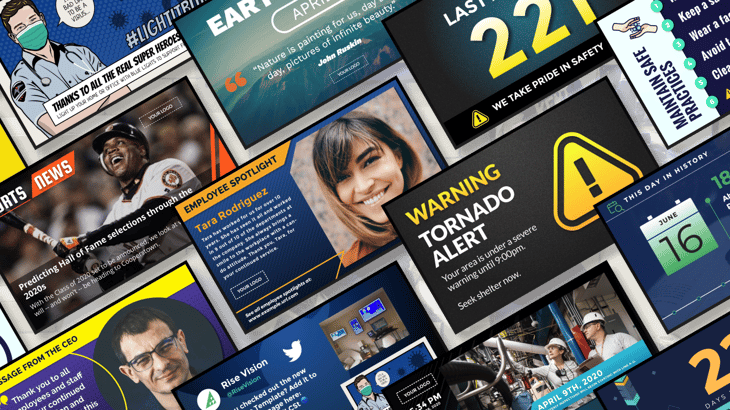 Business digital signage templates