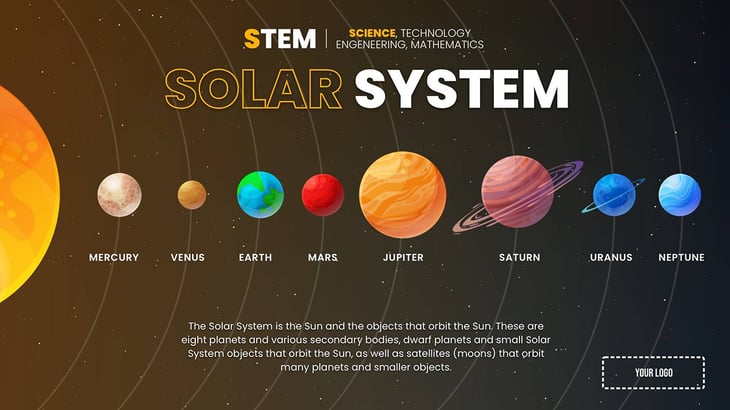 campaign stem solar system digital signage template