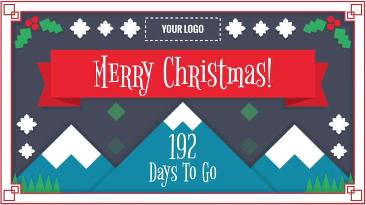 christmas countdown digital signage template