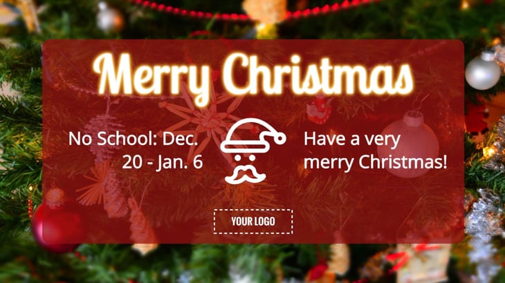 christmas digital signage template