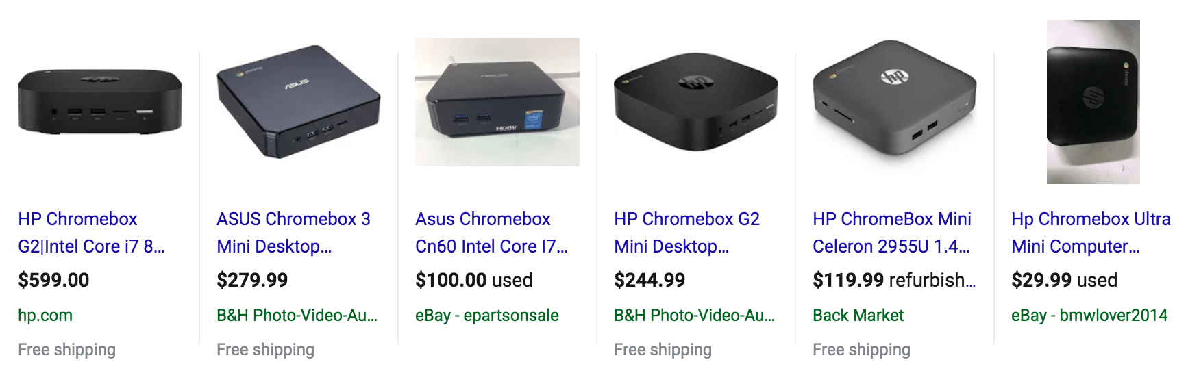 Google Chromebox Prices As Of March 2020