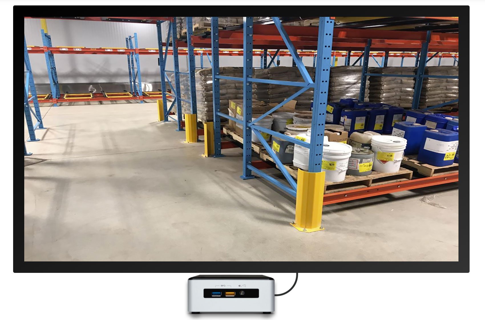 digital signage as warehouse corner safety solution