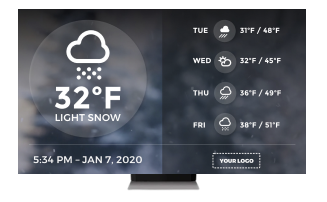 Digital signage software weather template
