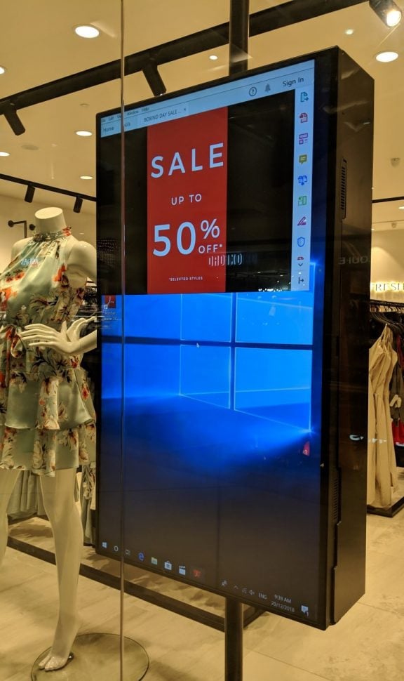 Digital Signage Failure at Department Store