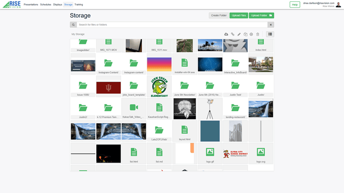 A digital signage software file manager for hosting unlimited files and serving them to your displays