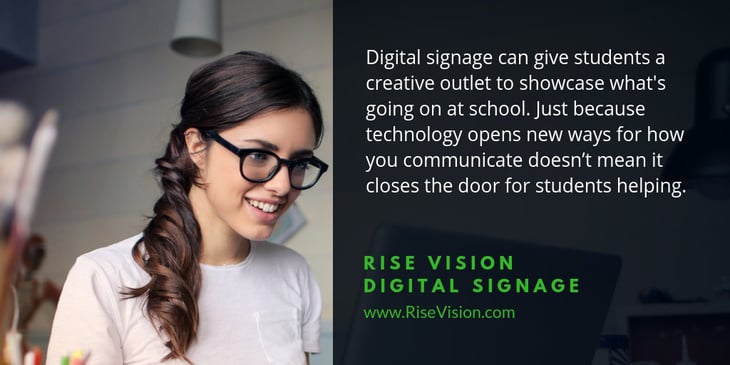 digital signage template quote style