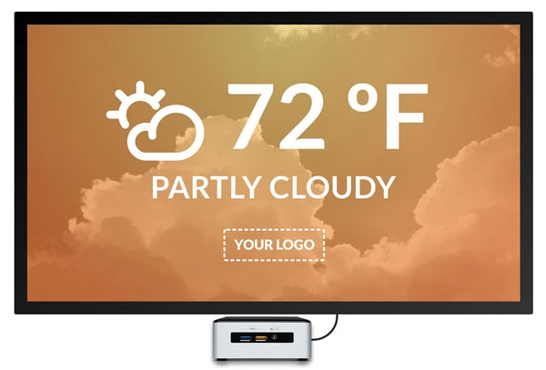 digital signage weather display