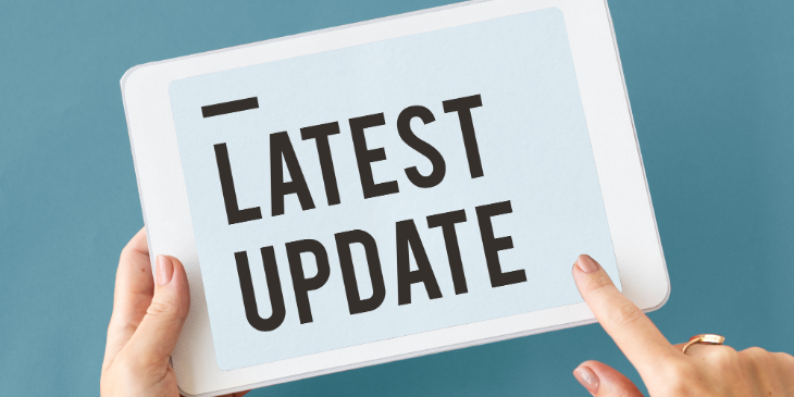 Digital signage tablet with the latest update.