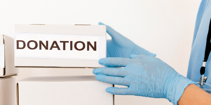 Donation box in a hospital.