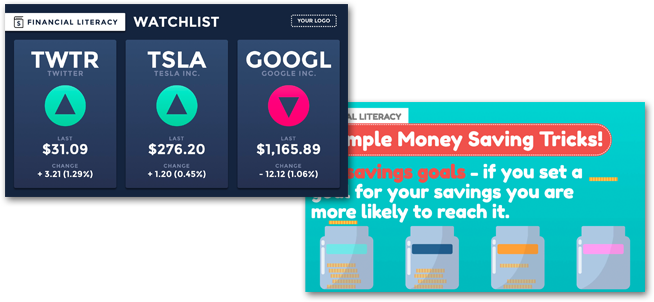 financial literacy signage examples