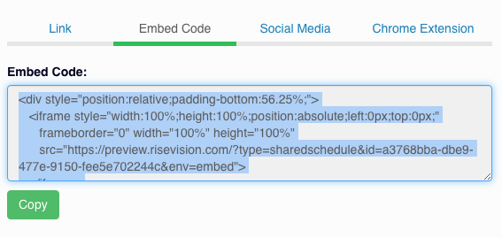 embed rise vision code