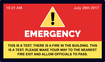 Emergency Notification Template Digital Signage