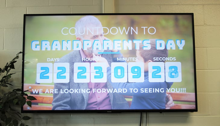 grandparents day digital signage template