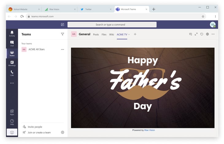 happy fathers day digital signage