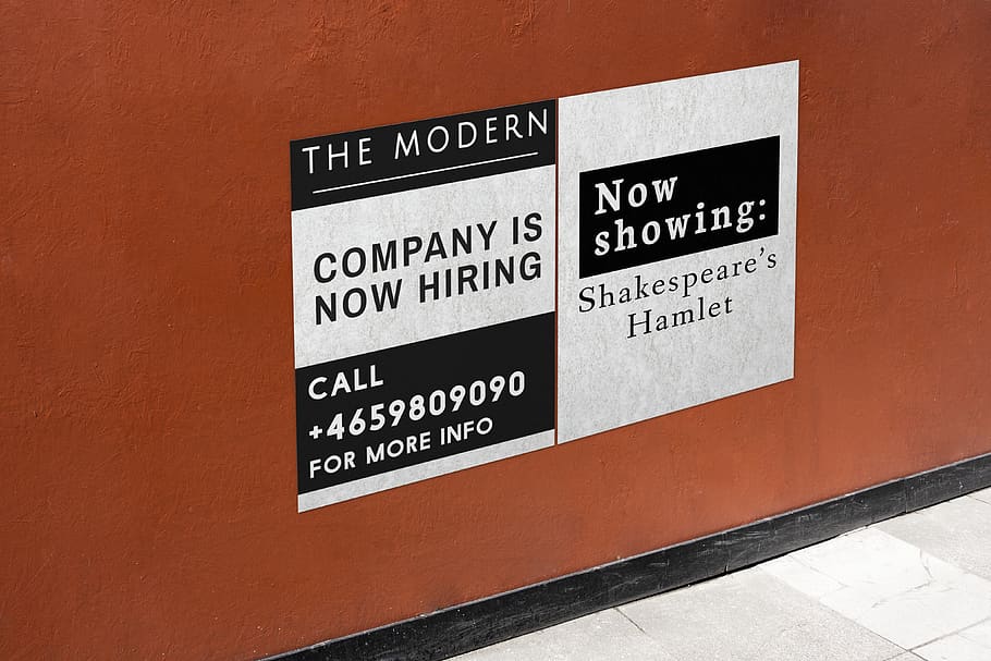 Hiring Signage With Instructions