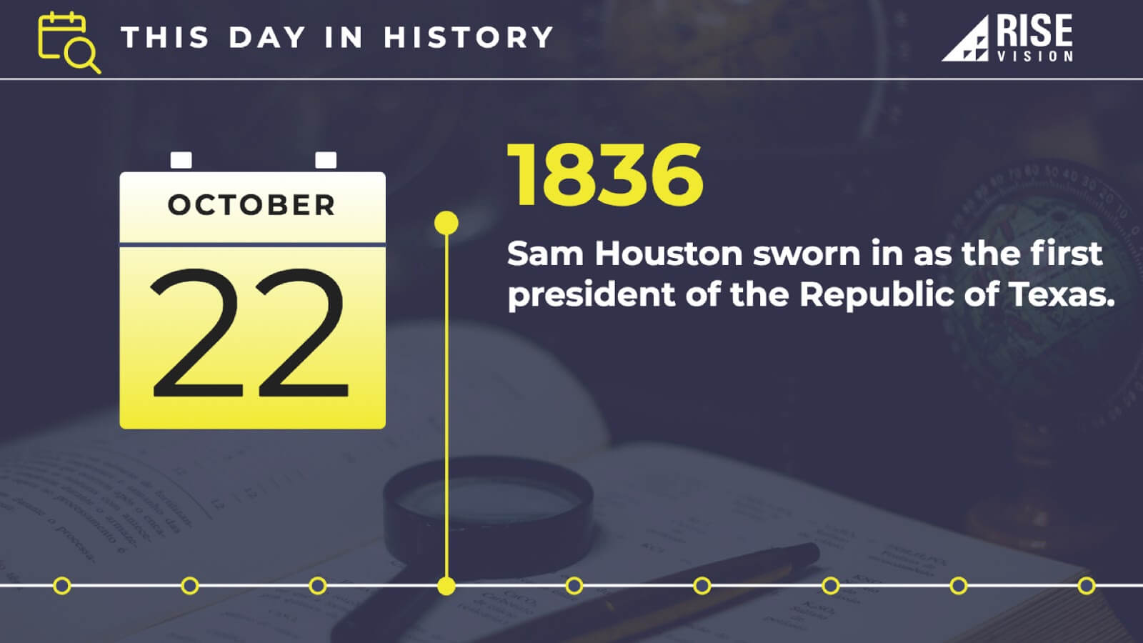 historical facts digital signage template