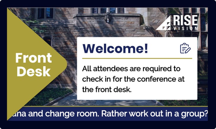 hotel events and conferences digital signage