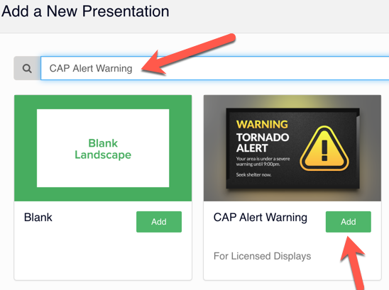How to Add CAP Alert Template in Rise Vision