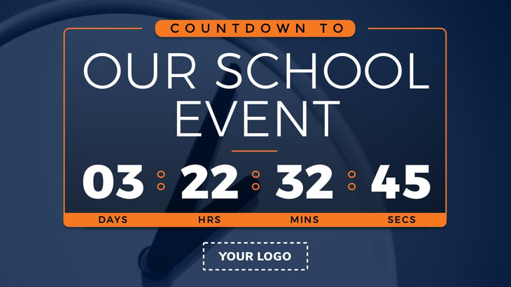 countdown event digital signage template