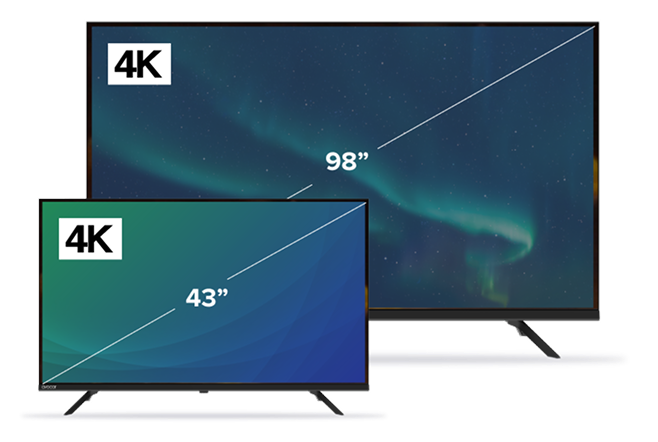 Rise Vision Avocor displays available in 43 inches and 98 inches