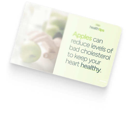 Rise Vision digital signage template for healthy tips like eating healthy foods