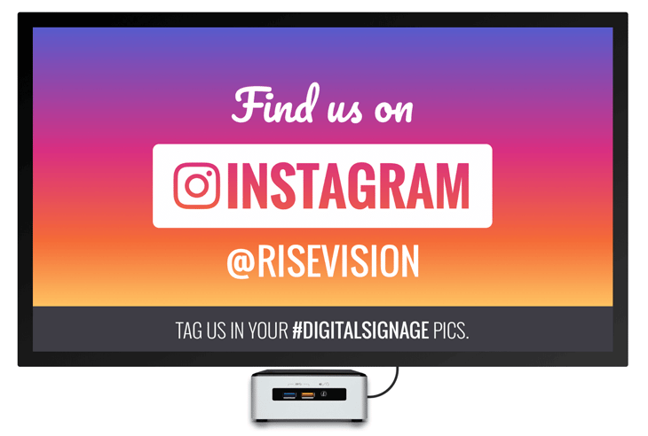 instagram digital signage template welcome.