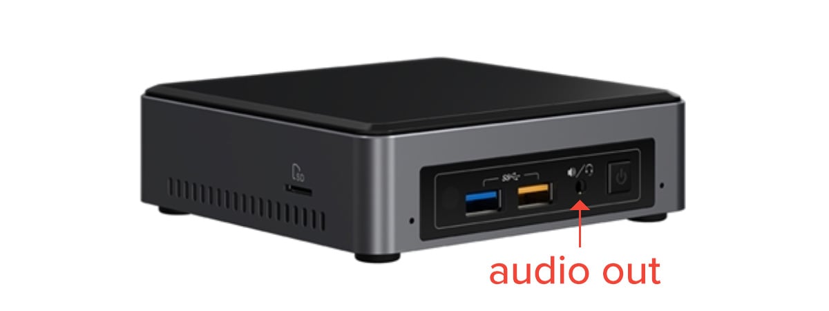 intel NUC media player audio out