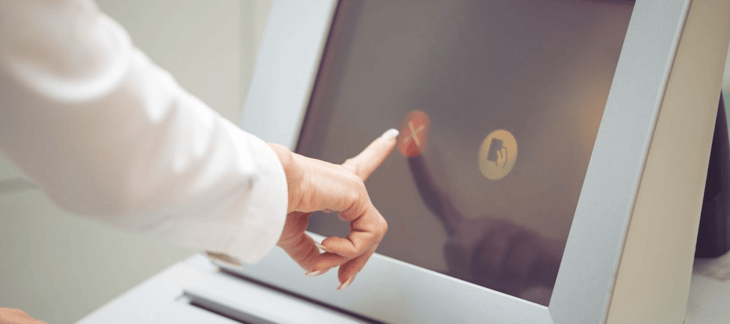 interactive-digital-signage-woman-touching